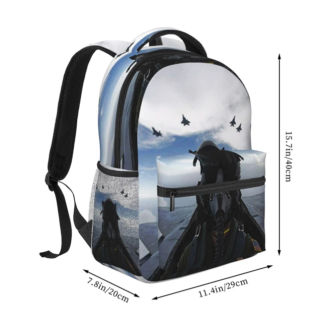 Alt view image 2 of 5 - ZUIDSYI Airplane Aircraft Backpack Fighter Pilot Travel Laptop Backpacks Ruckasck Book Bags Plane School Bag for Boys Girls Kids Childrens Teenager