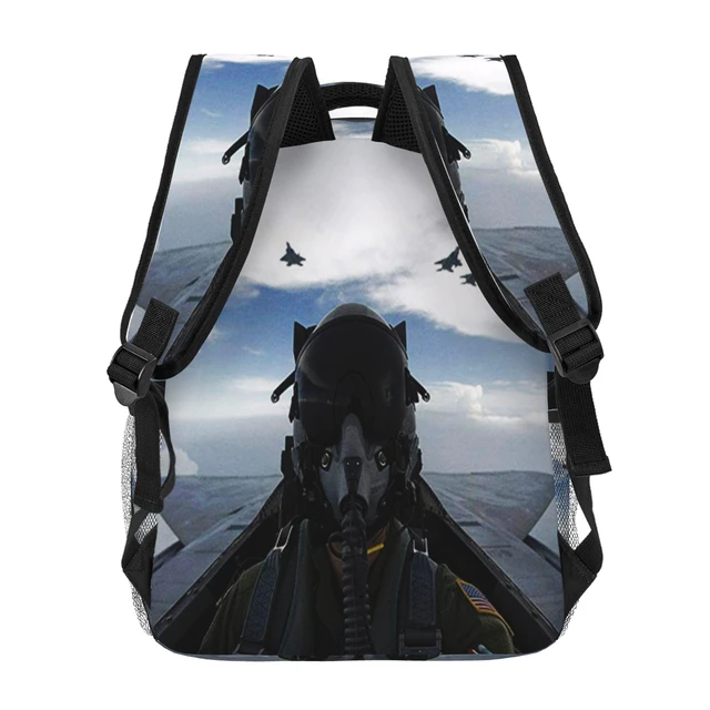 Alt view image 4 of 5 - ZUIDSYI Airplane Aircraft Backpack Fighter Pilot Travel Laptop Backpacks Ruckasck Book Bags Plane School Bag for Boys Girls Kids Childrens Teenager