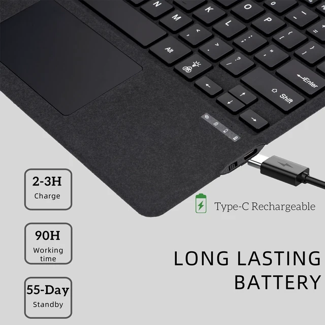 Alt view image 4 of 5 - ZenRich Rugged Case with Keyboard for 13-inch Surface Pro 12th 2026/11/10/9