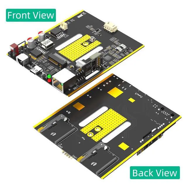 Alt view image 3 of 5 - NGFF(M.2) 4G/5G Module to Type C Adapter with POE Module and Dual SIM Card Slot and RJ45 Port, Realtek RTL8125BG Controller