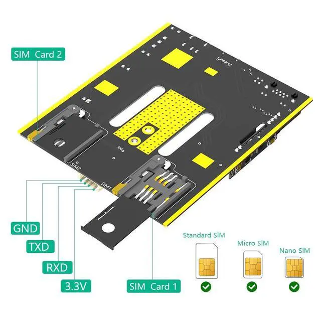Alt view image 5 of 5 - NGFF(M.2) 4G/5G Module to Type C Adapter with POE Module and Dual SIM Card Slot and RJ45 Port, Realtek RTL8125BG Controller