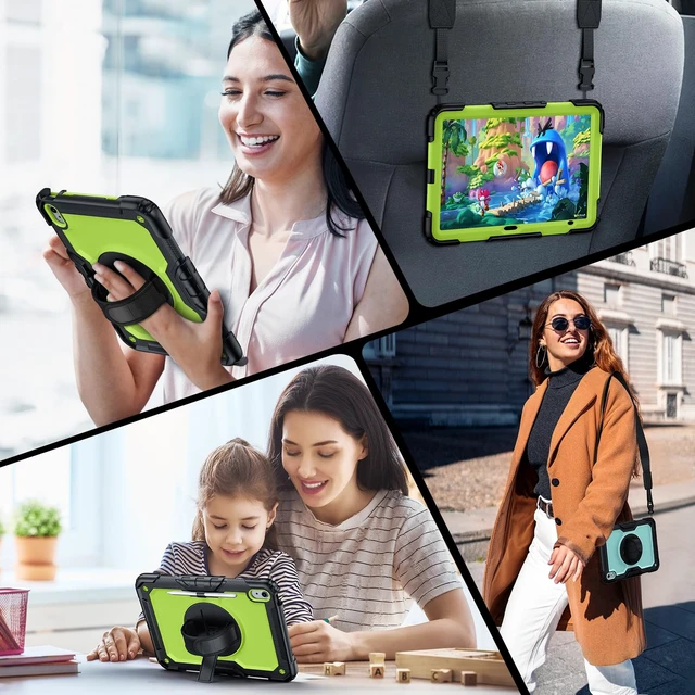 Alt view image 5 of 5 - Case for iPad (A16) 11th Generation 11 Inch (2025), Ubearkk for iPad 10th Generation 10.9 inch 2022 case with Screen Protector, 360 Degree Rotating Stand/Adjustable Shoulder Strap/Pencil Holder, Green