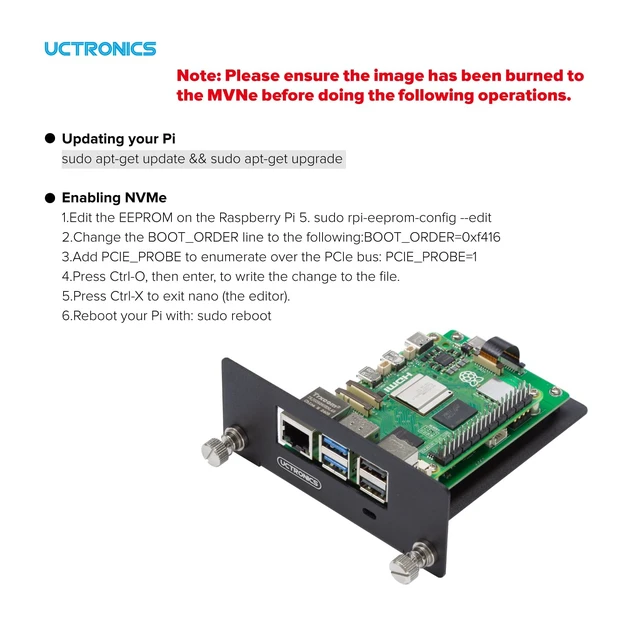Alt view image 2 of 5 - UCTRONICS 1U Rack Mount for Raspberry Pi 5, 19" Server Rack with 4 PCIe to M.2 NVME SSD Adapters, Support Up to 4 Pi 5