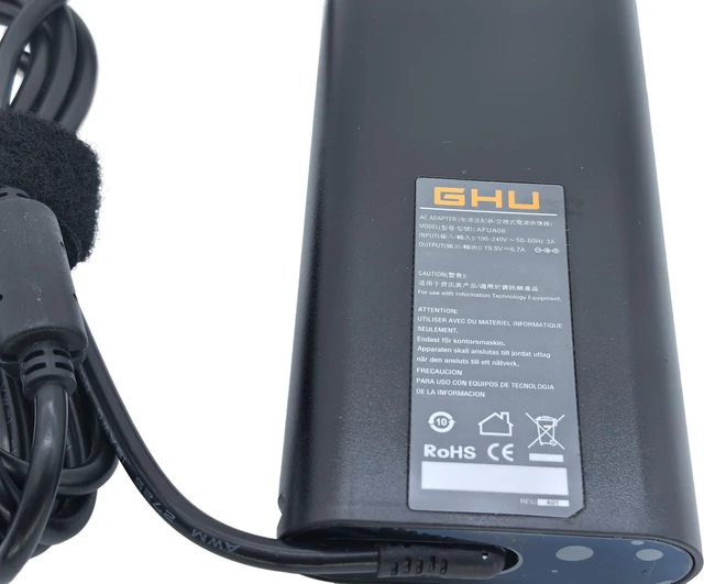 Alt view image 3 of 5 - New GHU 130W Tip 4.5mm AC Charger Adapter Compatible with Dell XPS 15 9530 9550 9560 9570 Laptop and M3800 5510 5520 5530 Replace for 6TTY6 V363H 9TXK7 TX73F 332-1829 HA130PM130 DA130PM130