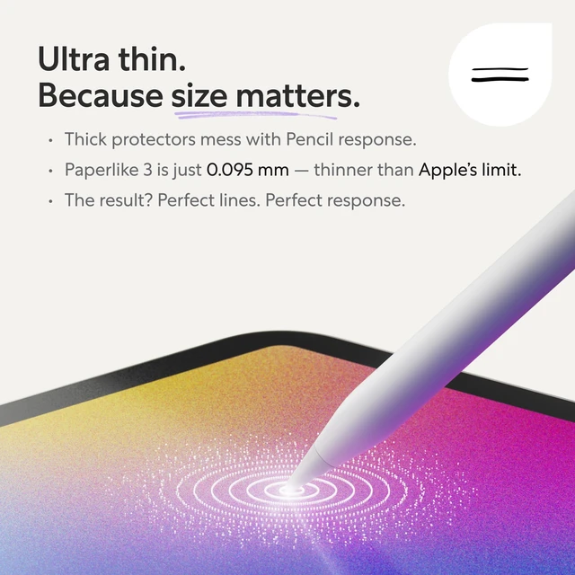 Alt view image 5 of 5 - Paperlike 3 Screen Protector for iPad Pro 12.9"