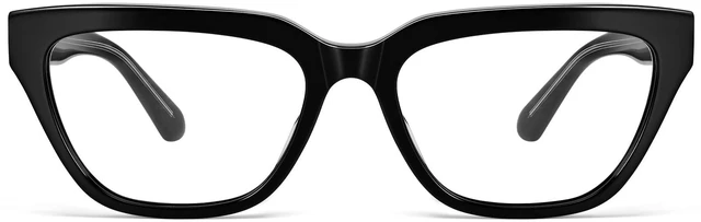 Alt view image 2 of 5 - Dollger Blue Light Blocking Glasses For Woman Men Rectangle Cat Eye Computer BlueLight Glasses Clear Lens Non-Prescription Black