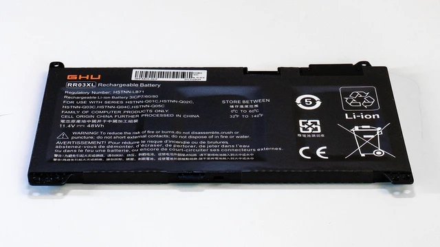 Alt view image 2 of 5 - GHU RR03XL Laptop Battery 48Wh Replacement for HP ProBook 430 440 450 455 470 G4 mt20, Compatible with HSTNN-Q02C HSTNN-UB7C 851477-421