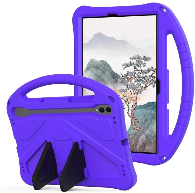 Main image of YRH for Samsung Galaxy Tab S10 Lite/Tab S10 FE/Tab S9 FE (10.9-in.), Kids EVA Foam Child Tablet Case, Portable Hand Grip & Multi-Angle Stand Cover, Purple