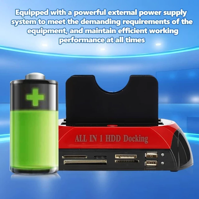 Alt view image 3 of 5 - Tosuny 2.5"/3.5" HDD All in 1 HDD Hard Drive Docking Station, 2.5" / 3.5" SATA IDE HDD Docking Station, Support All 2.5/3.5" SATA & IDE Hard Disk, Compatible with USB 1.1, USB 2.0 SATA l
