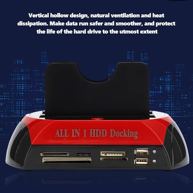 Alt view image 4 of 5 - Tosuny 2.5"/3.5" HDD All in 1 HDD Hard Drive Docking Station, 2.5" / 3.5" SATA IDE HDD Docking Station, Support All 2.5/3.5" SATA & IDE Hard Disk, Compatible with USB 1.1, USB 2.0 SATA l