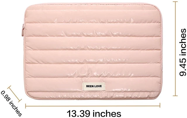 Alt view image 4 of 5 - Teryeefi Laptop Sleeve Bag 13-14 Inch, Fashion Waterproof Soft Laptop Sleeve Case for MacBook Air Pro 13 14 inch, iPad Pro 12.9 Air 13, Dell, Asus, HP for Women Girls - Pink