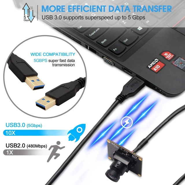 Alt view image 4 of 5 - ELP USB3.0 Mini PC Camera - Low Light 1080P 50fps USB Security Camera for Computer & Laptop
