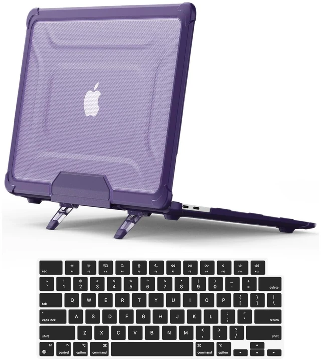 Main image of DTangLsm for Rugged MacBook Air 13 inch Case 2026-2022 M5 M4 M3 M2, Purple