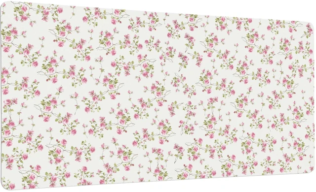 Main image of Idocolors Pink Floral Desk Mat, Cute Extended Gaming Keyboard Mouse Pad, Large Office Desk Cover Mat Pad Deskmat, Non-Slip Leather Home Office Desk Mat Protector 31.5"15.7"
