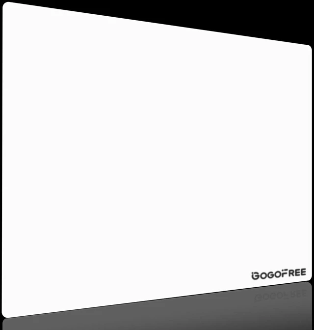 Main image of gogofree Glass Mouse pad for Gaming, Ultra Smooth Mouse Mat with Hard Surface, Tempered Glass Mouse Pad Precision Speed Control for Games and Office (White, 19.7" L x 15.7" W)