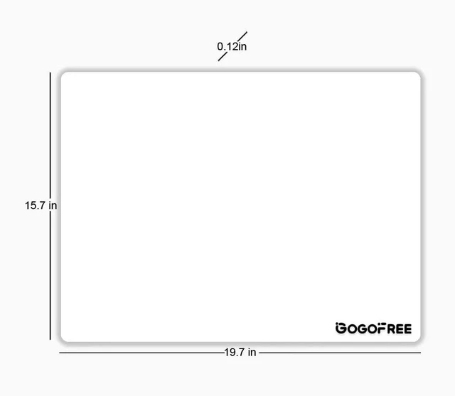 Alt view image 2 of 5 - gogofree Glass Mouse pad for Gaming, Ultra Smooth Mouse Mat with Hard Surface, Tempered Glass Mouse Pad Precision Speed Control for Games and Office (White, 19.7" L x 15.7" W)