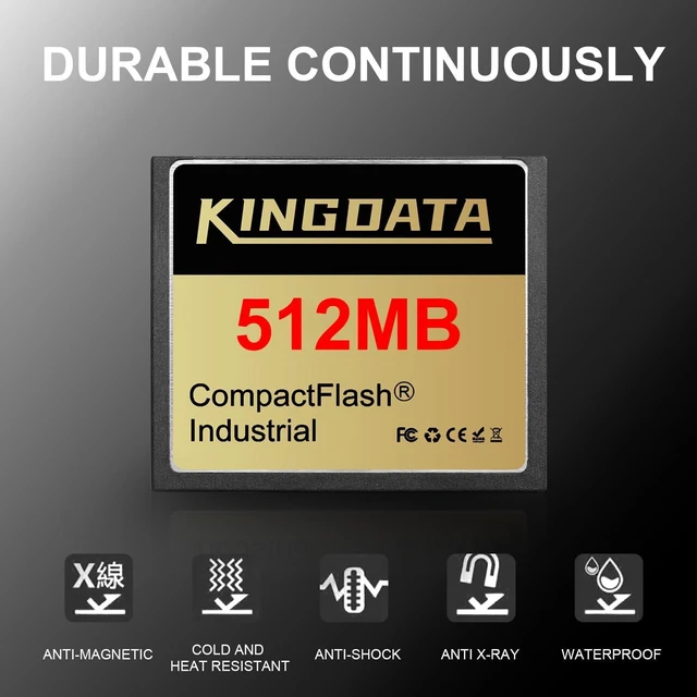 Alt view image 3 of 5 - KINGDATA Industrial Compact Flash Memory Card 5pack 512MB FAT16 Type I for Industrial Equipment Vintage Digital Cameras