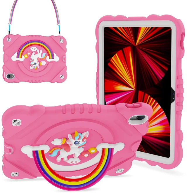 Main image of XZC Kids Case for iPad (A16) 11th Gen 11"/iPad 10th Gen 10.9", Hot Pink