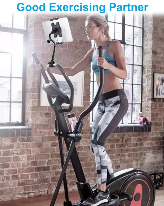 Alt view image 5 of 5 - woleyi Gooseneck Tablet Holder for Spin Bike, Peloton Tablet Mount Exercise Bike Handlebar Stand for Stationary Bicycle, Treadmill, Stroller, Elliptical for iPad Pro Air Mini, Galaxy, 4.7-13" Devices
