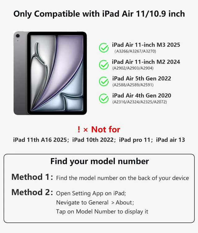 Alt view image 2 of 5 - Wenlaty for iPad Air 11-inch Case with Keyboard & Air 5th/4th Gen 10.9''