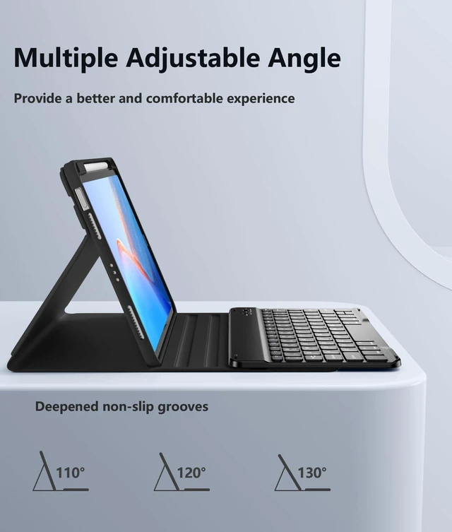 Alt view image 4 of 5 - Wenlaty for iPad Air 11-inch Case with Keyboard & Air 5th/4th Gen 10.9''