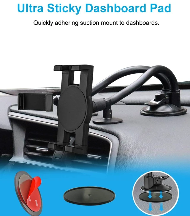 Alt view image 5 of 5 - woleyi Dual Car Tablet Mount, Windshield Car Window Phone & Tablet Holder with Double Long Arm Suction Cup for iPad Pro/Air/Mini, Galaxy Tab/Z Fold, Fire HD, iPhone, More 4-11" Cell Phones and Tablets