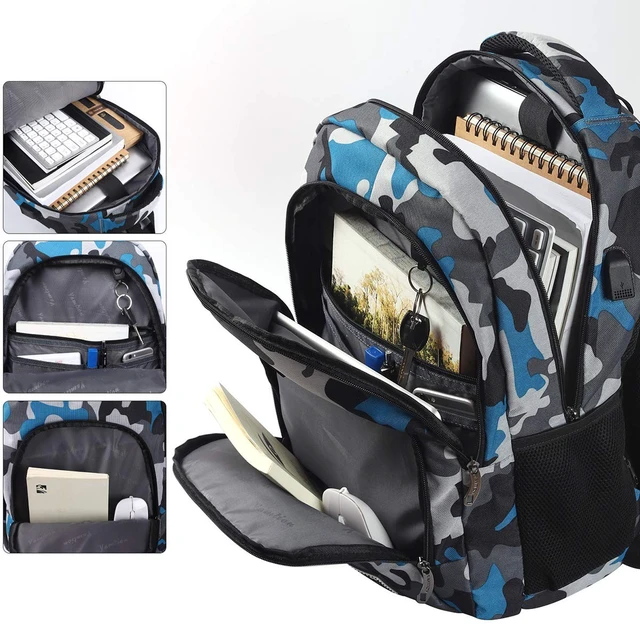 Alt view image 3 of 5 - YAMTION Backpack for teenagers boys men school bag computer classroom leisure business college high school work university travel school