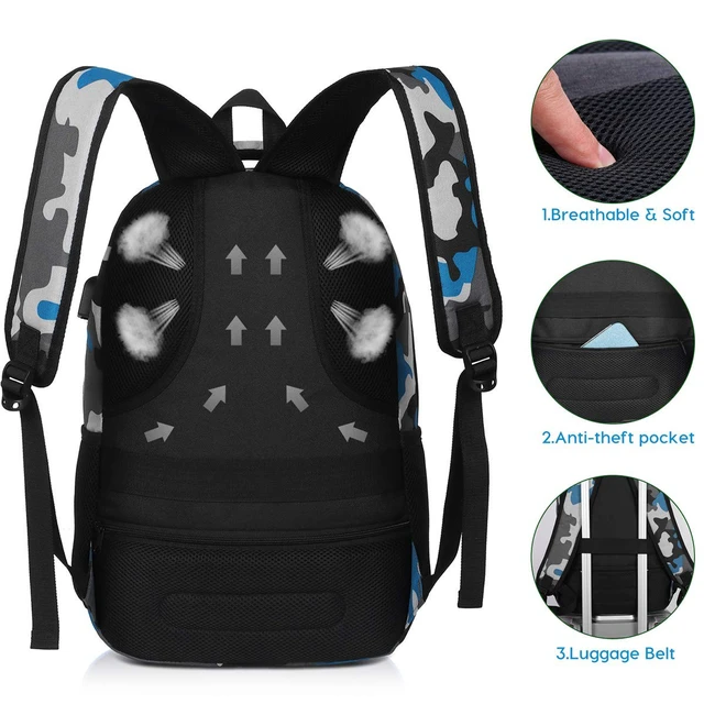 Alt view image 5 of 5 - YAMTION Backpack for teenagers boys men school bag computer classroom leisure business college high school work university travel school