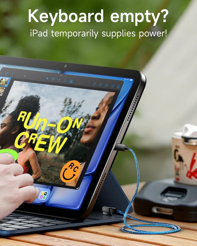 Alt view image 5 of 5 - HOU Smart Folio Keyboard Case for iPad A16 and iPad 10th Generation