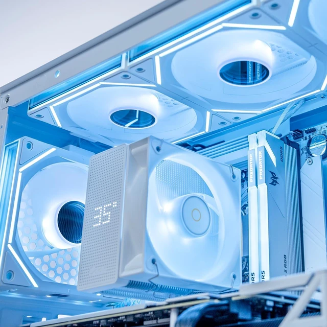 Alt view image 3 of 5 - Ocypus Gamma F12 UNI ARGB 120mm PC Case Fan,1-Cable Setup,Forward & Reverse