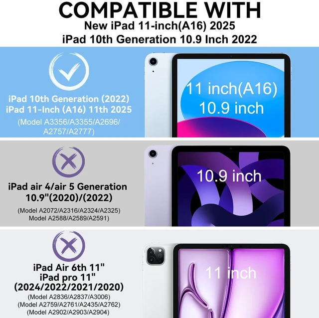 Alt view image 2 of 5 - ZoneFoker for iPad A16 11th/10th Gen 11"/10.9" with Rotate Strap Kids