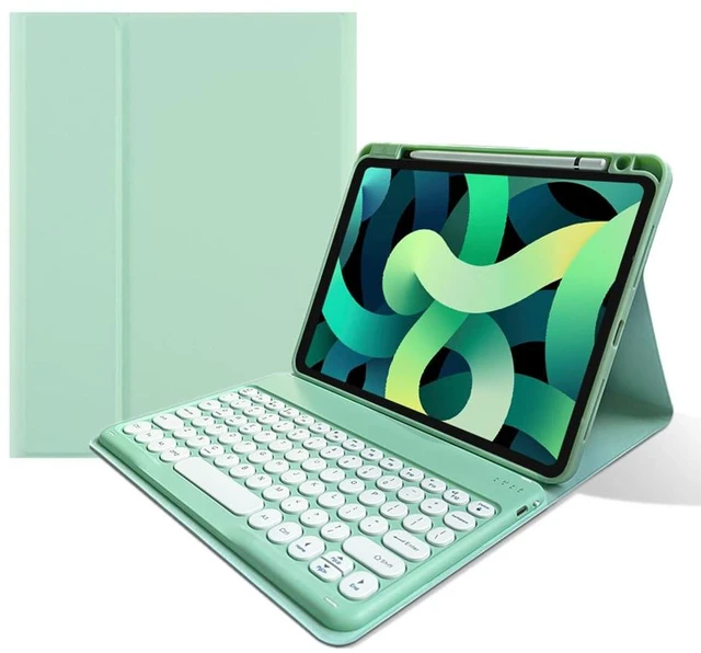 Main image of kaitesi Keyboard Case Compatible with iPad mini A17 Pro/iPad mini 6th Generation Keyboard Case Round Button Detachable BT Color Keyboard Cover(Mint Green)