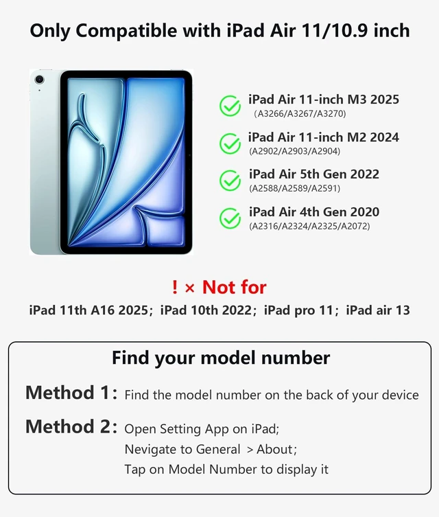 Alt view image 2 of 5 - Wenlaty for iPad Air 11-inch Case with Keyboard & Air 5th/4th Gen 10.9''