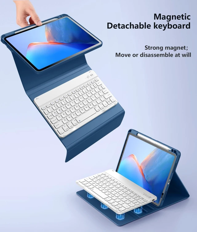 Alt view image 3 of 5 - Wenlaty for iPad Air 11-inch Case with Keyboard & Air 5th/4th Gen 10.9''
