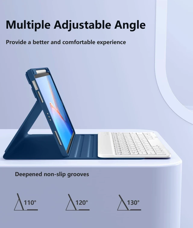 Alt view image 4 of 5 - Wenlaty for iPad Air 11-inch Case with Keyboard & Air 5th/4th Gen 10.9''