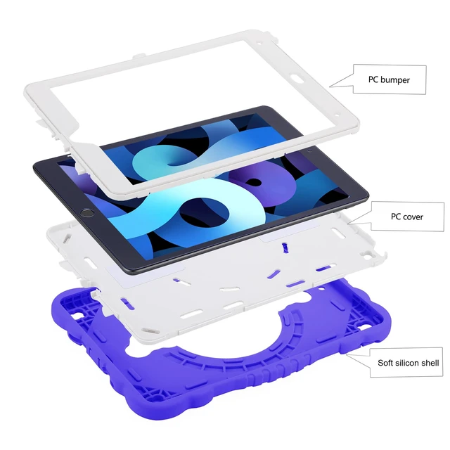 Alt view image 3 of 5 - XZC Kids Case for iPad 9th/8th/7th Gen 10.2 inch, Purple
