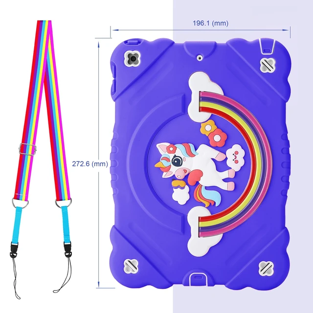 Alt view image 5 of 5 - XZC Kids Case for iPad 9th/8th/7th Gen 10.2 inch, Purple