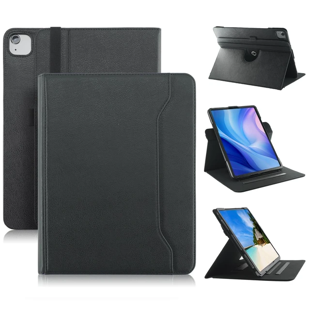 Main image of DINGGUAGUA Compatible with Apple iPad Pro Case M4 M5 13inch 2025/2024 iPad Air (M2) 13" PU Leather Business Cover for iPad Pro 12.9 inch 2022 with 360 Degree Swiveling Cases Auto Wake/Sleep,Black