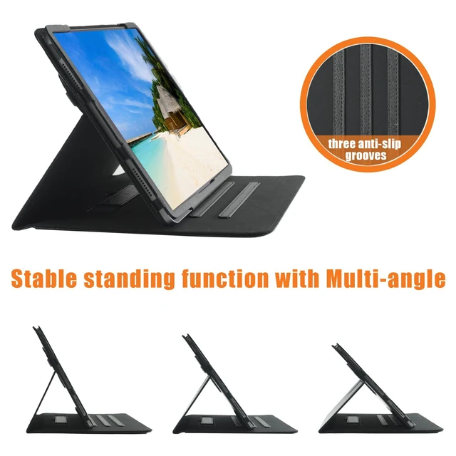 Alt view image 2 of 5 - DINGGUAGUA Compatible with Apple iPad Pro Case M4 M5 13inch 2025/2024 iPad Air (M2) 13" PU Leather Business Cover for iPad Pro 12.9 inch 2022 with 360 Degree Swiveling Cases Auto Wake/Sleep,Black