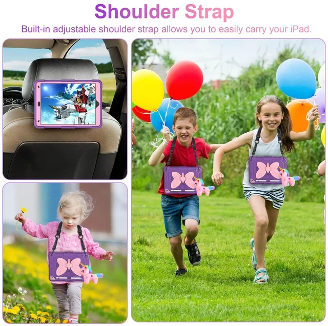 Alt view image 2 of 5 - VOFUOE for iPad 9th 8th 7th Generation Case Kids for iPad 10.2 Case Purple