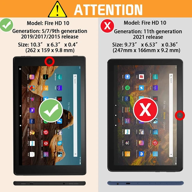 Alt view image 2 of 5 - VORI Case for Fire HD 10 Tablet (9th/7th/5th Generation,2019/2017/2015 Release), Folio Folding Smart Stand Cover with Hand Strap and Auto Wake/Sleep for Fire HD 10.1'', Abstract floral