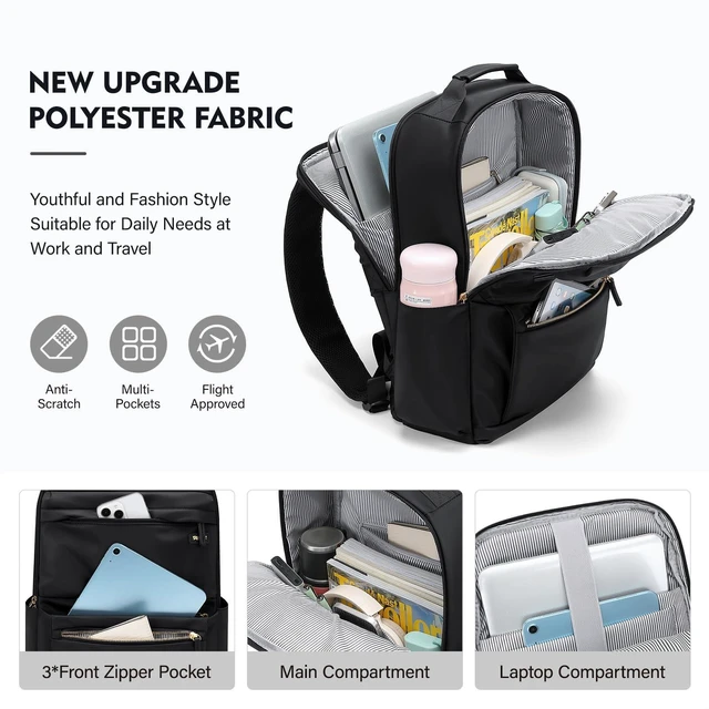 Alt view image 2 of 5 - VNINE Laptop Backpack Fashion Bag Travel Daily Backpack for Women Fits 15.6 Inch Laptop Water Resistant Computer Backpack for College Business Capacity Casual Bags carry Daypack