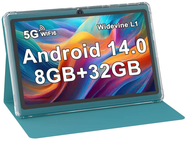 Main image of Tablet with Case 7 inch Tablet Android 14, 8GB RAM (5GB Expandable) 32GB ROM 7" Tabletas Supports 1TB MicroSD, Long Battery Dual Camera Tableta 5G WiFi-6 Android tablets with Tablets Protective Cover