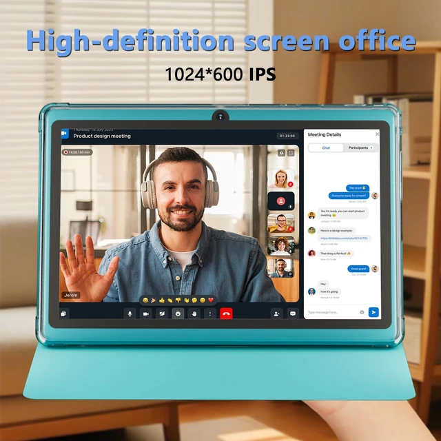 Alt view image 2 of 5 - Tablet with Case 7 inch Tablet Android 14, 8GB RAM (5GB Expandable) 32GB ROM 7" Tabletas Supports 1TB MicroSD, Long Battery Dual Camera Tableta 5G WiFi-6 Android tablets with Tablets Protective Cover