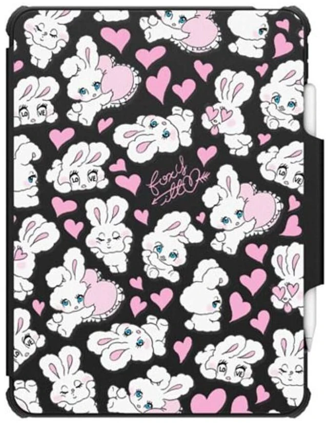 Main image of CASETiFY Impact Folio Case for iPad Pro 12.9" (3rd/4th/5th/6th Gen) - Sweetheart Mix by Foxy Illustrations - Clear Black