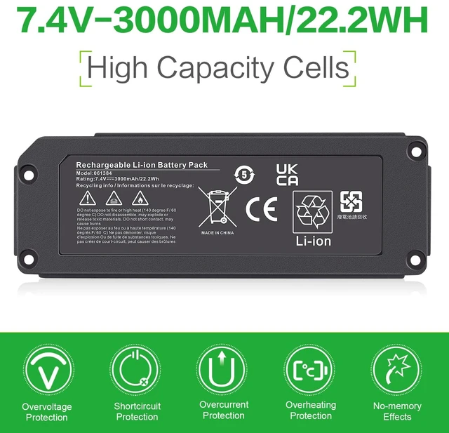 Alt view image 3 of 5 - Fancy Buying 7.4V 22.2Wh 061385 Battery for Bose Soundlink Mini I one Gen 1 Speaker US Version bateria para 413295 61385 61384 61386 63287 061384 061386 063287