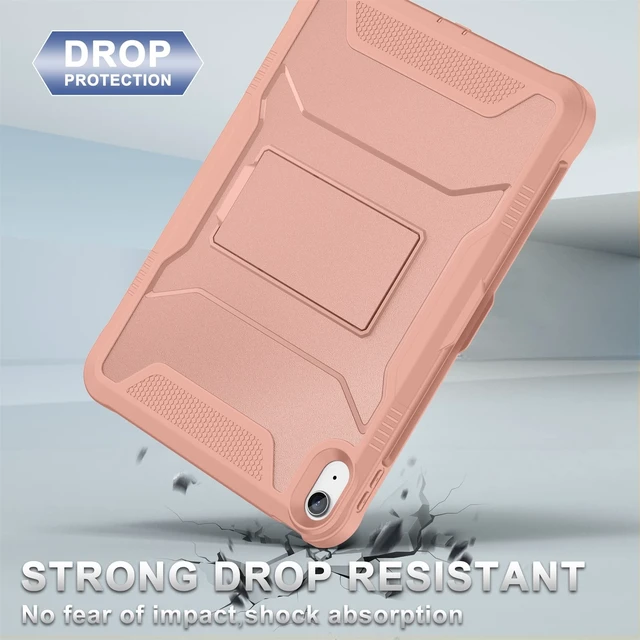Alt view image 5 of 5 - Soke Case for iPad (A16) 11th Generation 11-inch 2025, iPad 10th Generation 10.9-inch 2022, with Built-in Screen Protector and Kickstand, Rugged Full Body Protective Cover - New Rose Gold