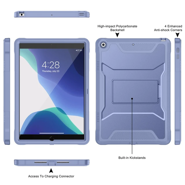 Alt view image 3 of 5 - Soke Case for iPad 9th/8th/7th Generation 10.2-Inch - LavenderGray