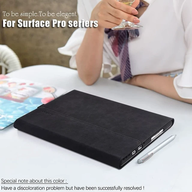 Alt view image 2 of 5 - xisiciao Case for Surface Pro 7 Plus/Pro 7 / Pro 6 / Pro 5 / Pro 4 with Stylus Holder, Multiple Angle Polyester Slim Lightweight Cover, Compatible with Type Cover Keyboard