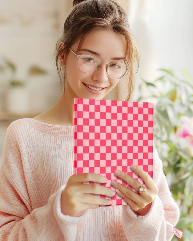 Alt view image 3 of 5 - Wazzasoft for iPad 9th/8th/7th/Air 3rd Generation/Pro 10.5 Inch Case Keyboard Pencil Holder Folio Tablet Cover Women Girl Cute Girly Teen Checkered Plaid Unique Design for Apple 10.2 & 10.5 Inch